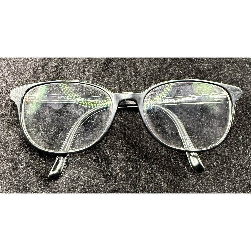Bulova SNOWFLAKE Women’s Black Eyeglasses Frame Only Flex Hinge 53-17-135